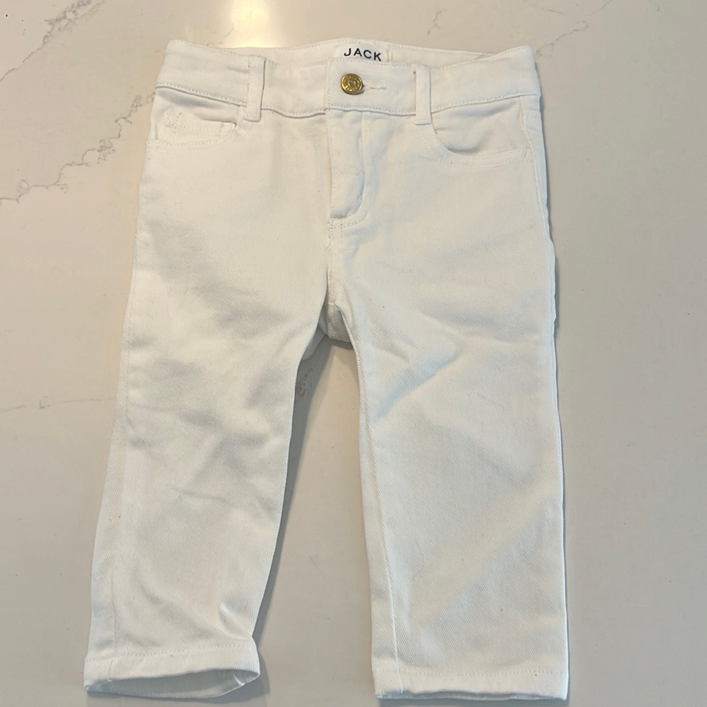Janie and Jack white denim capris 2T